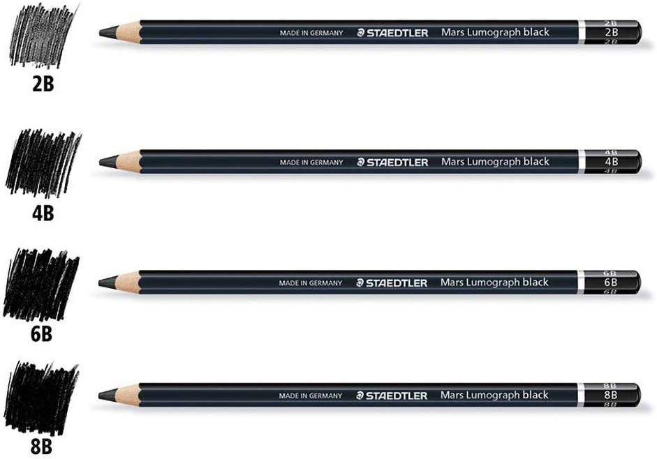 Lápiz de dibujo negro boceto 8B boceto carbón 12