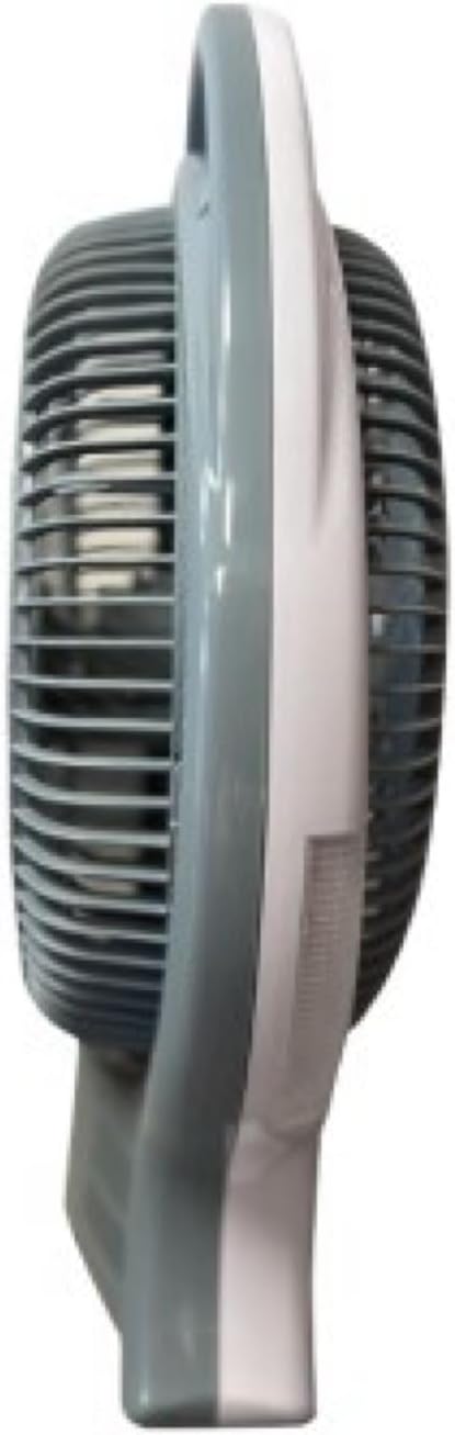 NIKATTO Ventilador recargable – 12″, con nuevo material de polipropileno, protección contra sobrecarga y descarga, 6V 4.5 Ah recargable. (USA STOCK)