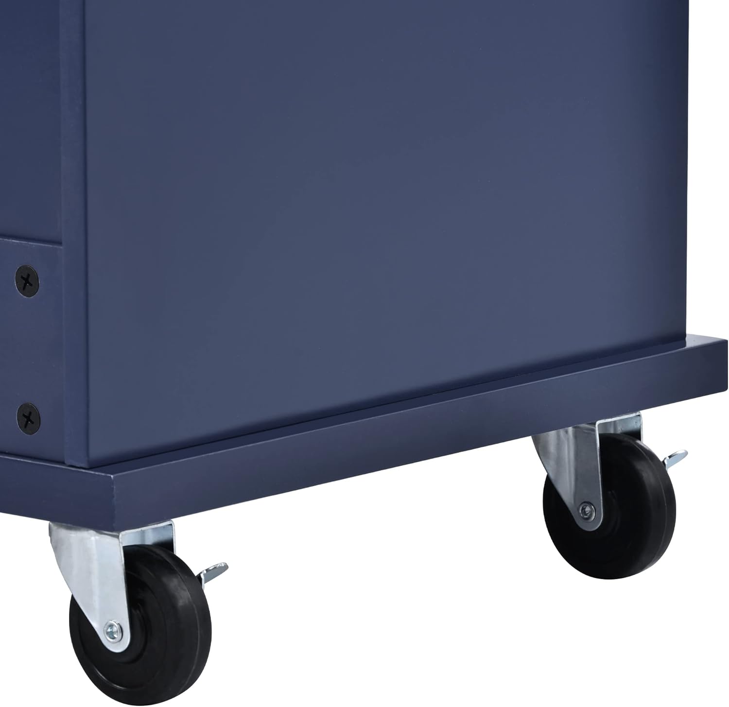 Bellemave Carrito de isla de cocina rodante con ruedas con armario de almacenamiento, carrito de cocina móvil con 2 cajones y toallero, barra de