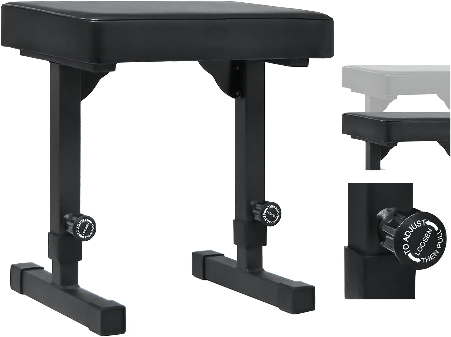 Banco de piano ajustable, banco de teclado de música, taburete de piano con cojín acolchado negro, silla de piano para soporte de teclado, músicos,