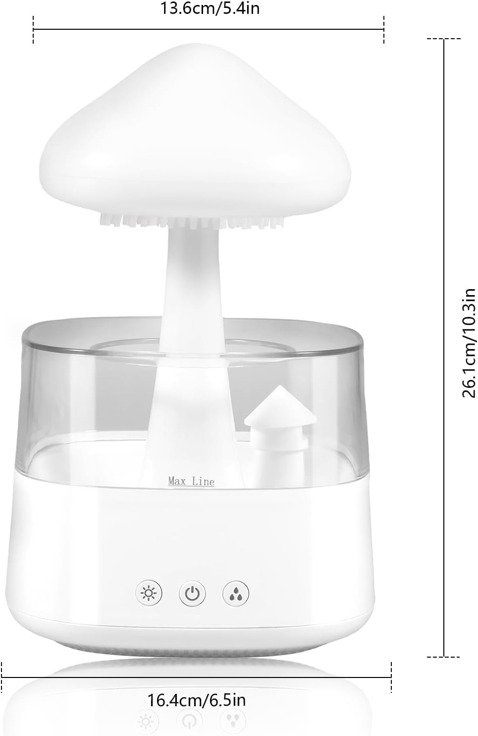 Humidificador de nube de lluvia con 7 luces de colores, difusor de lluvia y nube, lámpara de cascada, humidificador de nube de lluvia relajante,