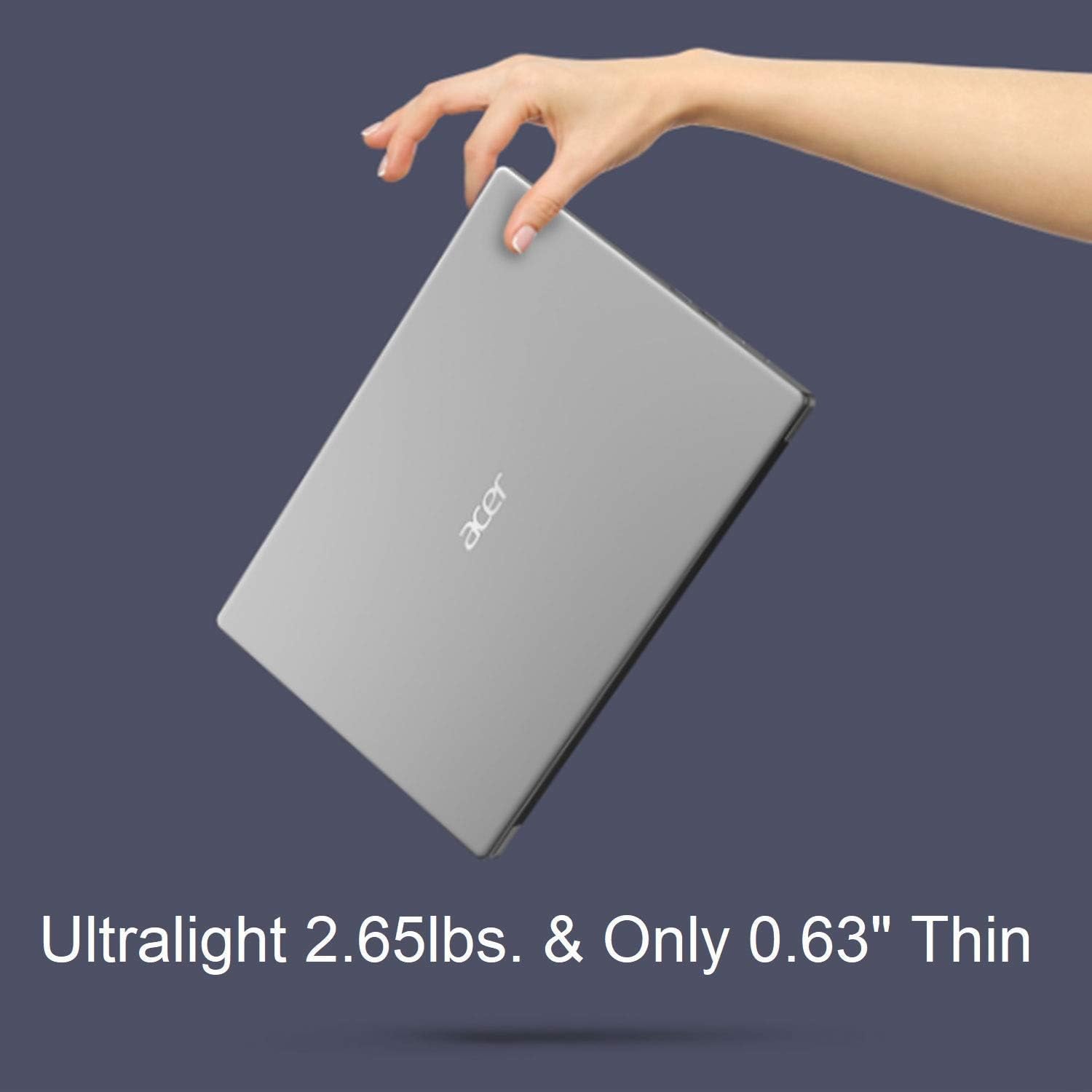 acer Swift 3 Ultra Light Laptop AMD Ryzen 7 5700U 8-Core Procesador 8GB DDR4 512GB NVMe SSD WiFi 6 Teclado retroiluminado lector de huellas