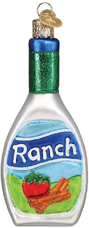 Old World Christmas Ranch Dressing – Adornos de Navidad únicos de vidrio soplado 2020 para decoración de árbol de Navidad