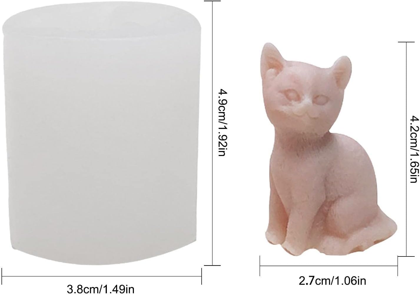 Molde de silicona para gatos  Moldes de silicona para dormir para gatos  Moldes de silicona para velas de gato, molde de fondant para hacer