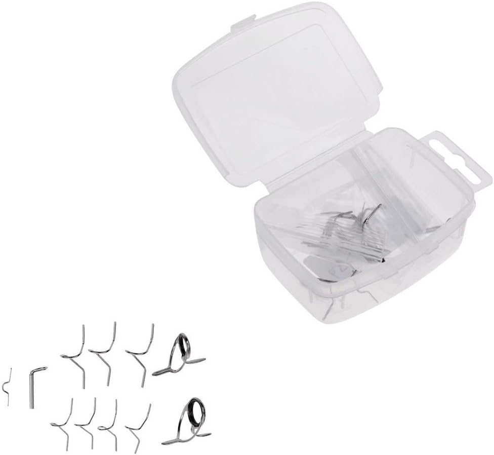 Juego de guía de caña de mosca, kit de reparación de puntas de pesca, 9 pies, 4-6 WTHard, gancho de punta de guía de serpiente, anillos de ojo de