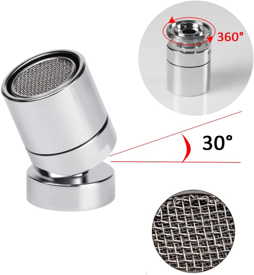 Adaptador de filtro de aireador de grifo giratorio de 360 grados para fregadero de cocina, cabezal de grifo, adaptadores de boquilla, pieza de