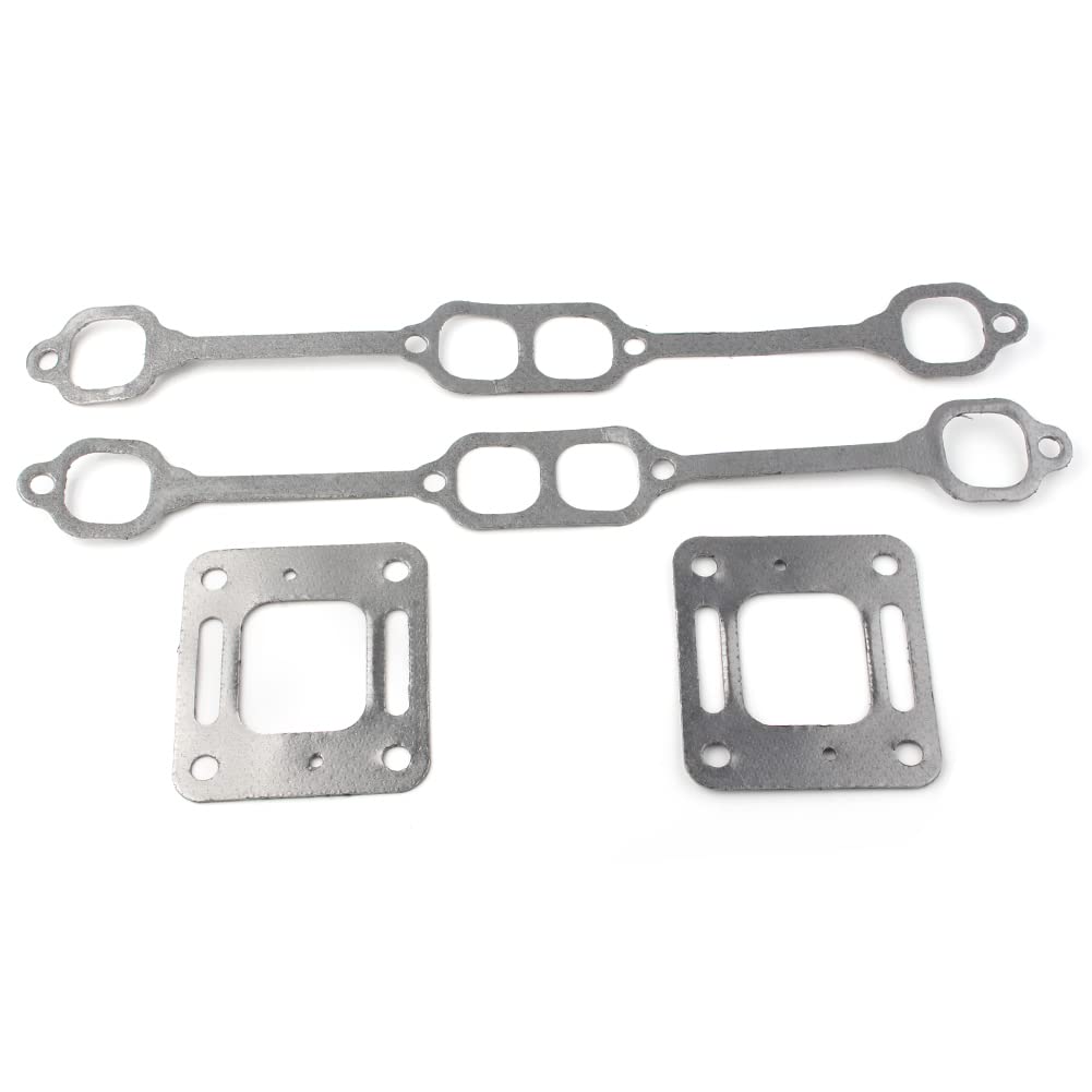 Kit de colector de juntas de escape Zhisheng para Mercruiser 5.0 mpi 5.7 350 Mag Riser Block v8 Kit de codo para motores Mercruiser 5.0 y 5.7 desde