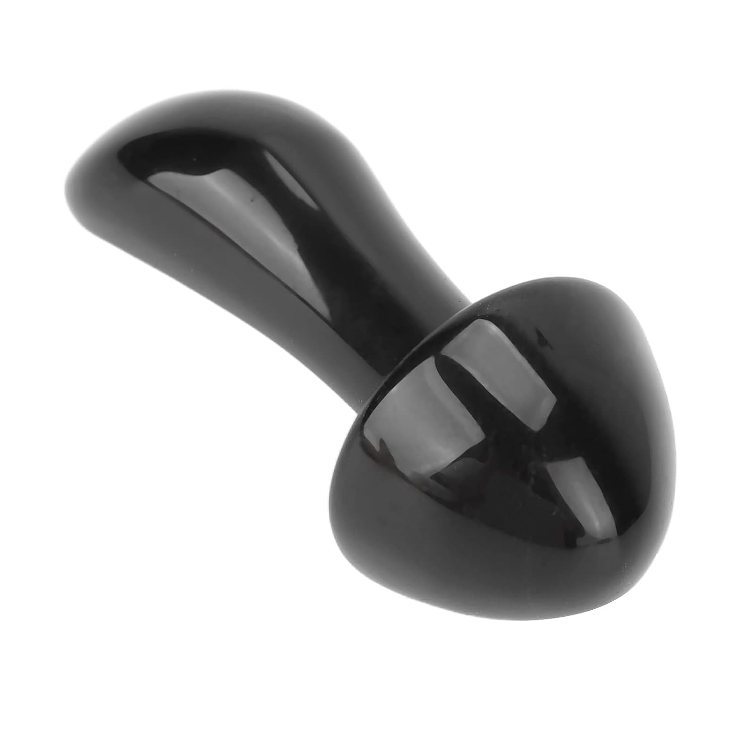 Piedras de masaje con forma de hongo de piedra caliente, herramienta Guasha, tabla Gua Sha para cuerpo, cara, spa, meditación relajante (negro)