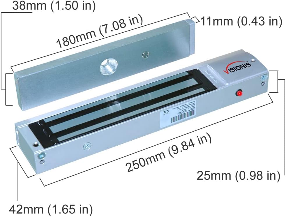 Visionis FPC-6552 Control de acceso de cuatro puertas TCP  IP Wiegand para columpio eléctrico 600lbs Mag Lock Controller Box + lector de tarjetas