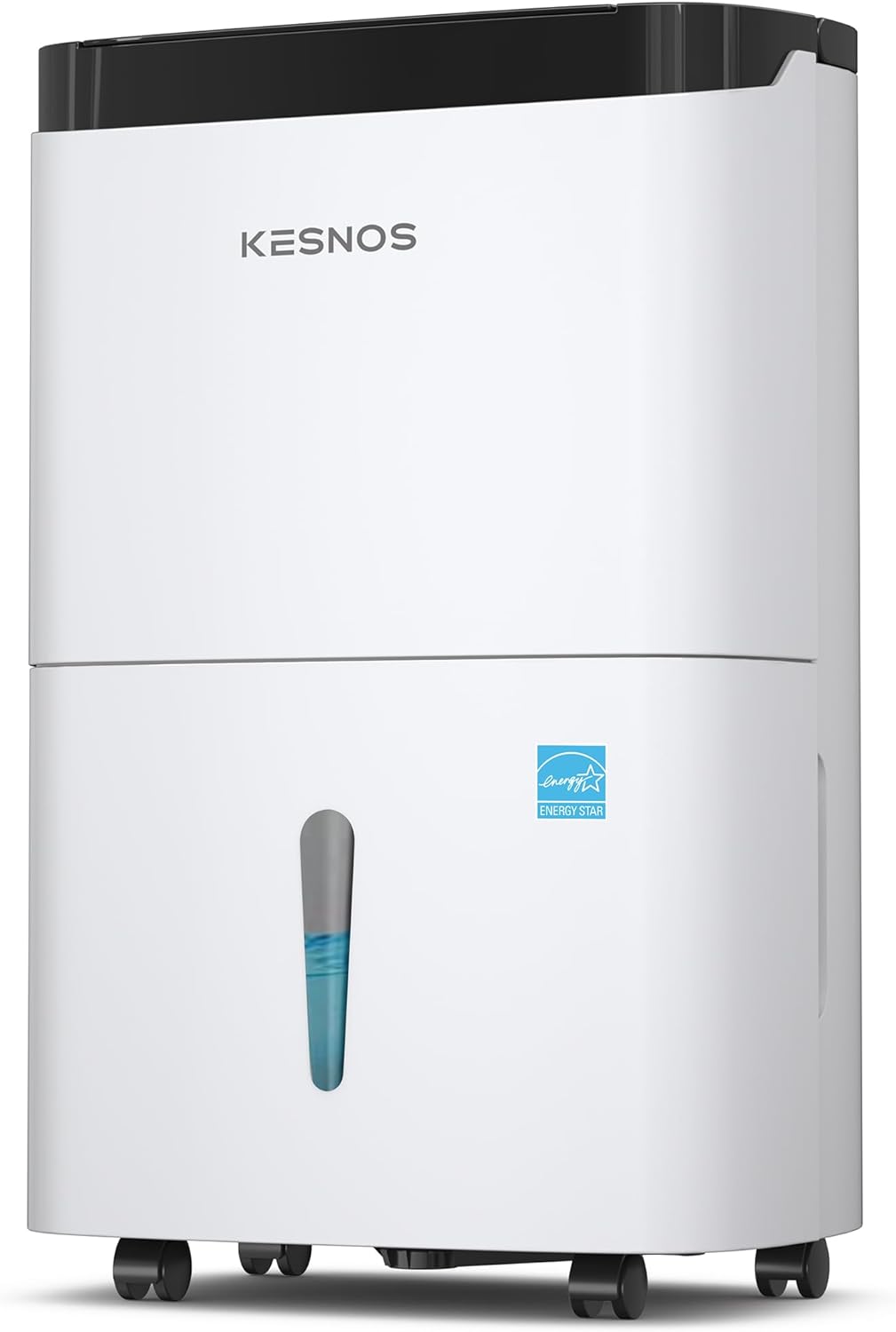 Kesnos Deshumidificador Energy Star de 80 pintas para espacio de hasta 5,000 pies cuadrados – Deshumidificador con manguera de drenaje, secado