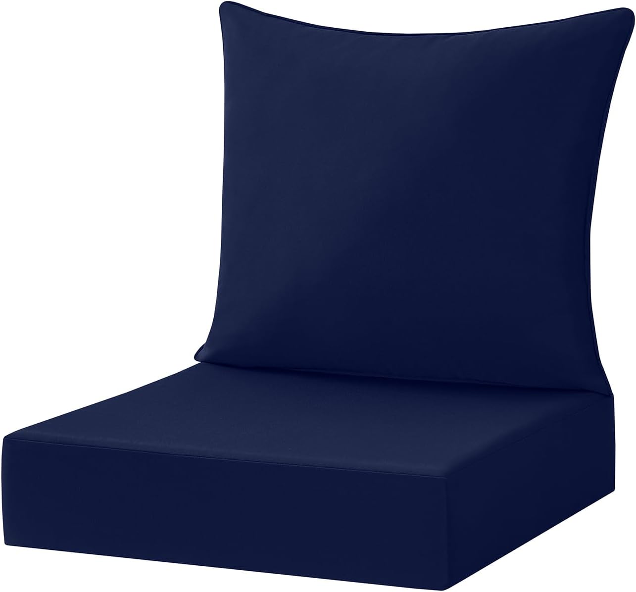 LOVTEX Juego de cojines de asiento profundo para exteriores, resistentes al agua, 24 x 24 pulgadas, cojines para sillas de patio para muebles de