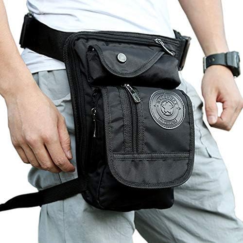 Hebetag Riñonera de nailon para senderismo, para hombres y mujeres, táctica, motocicleta, ciclismo, equitación, viajes, deportes al aire libre,