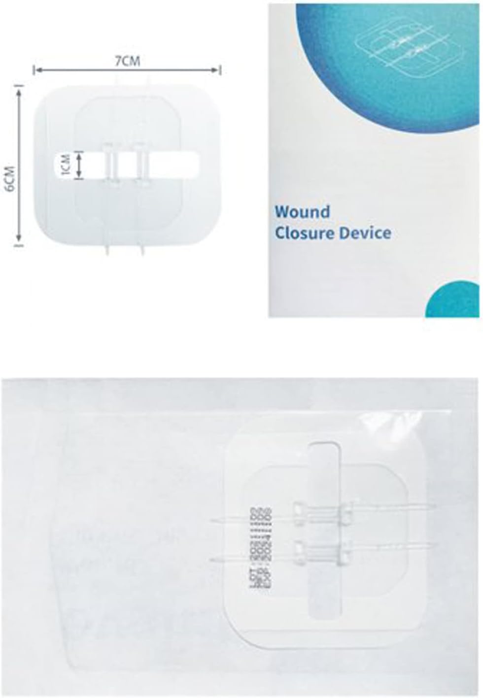 4 piezas de costuras con cierre de heridas, eficientes vendas adhesivas de emergencia para primeros auxilios y cuidado de heridas, 2.4 x 2.8