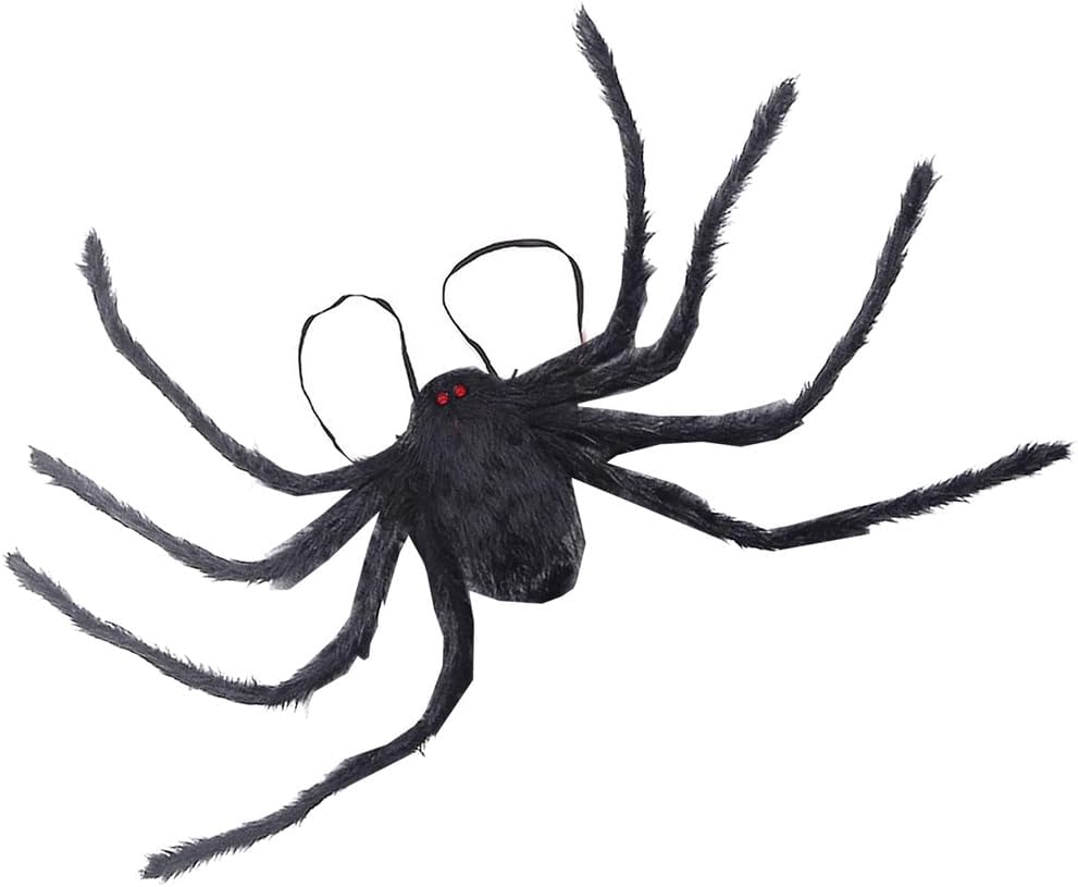 Bolsillo para araña de Halloween, mochila de araña de felpa, accesorios para fiesta, bolsas de araña de caramelo con correas, bolsa de decoración de