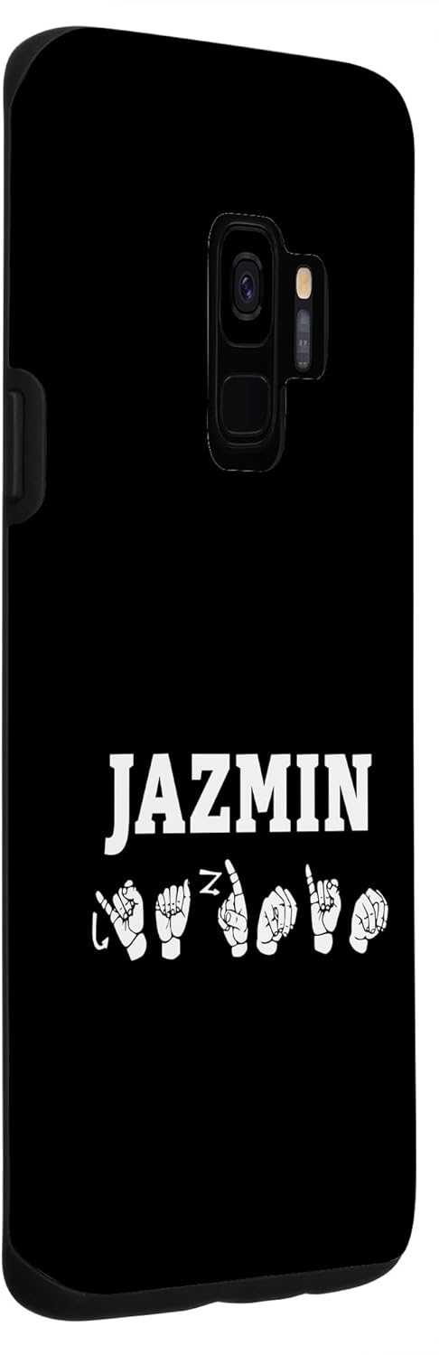 Galaxy S9 Personalized name sign language JAZMIN ASL Teacher Deaf Case