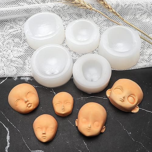 Moldes de silicona de cara humana para bricolaje, pasteles, fondant, galletas, pudín de azúcar, dulces, dulces, postre, decoración de velas,