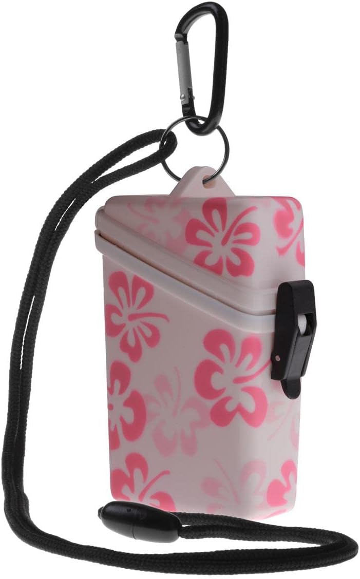 Witz Flower Keep-It-Safe Contenedor impermeable seguro de 4.3 x 2.7 pulgadas (azul)