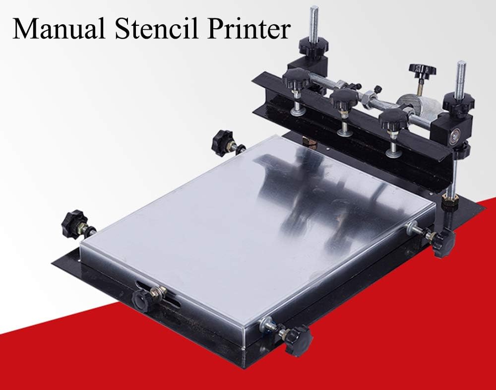 CGOLDENWALL Impresora manual de pantalla SMTSMD Impresora de plantilla PCB Impresora de pantalla manual SMT (área de impresión 350X260mm)