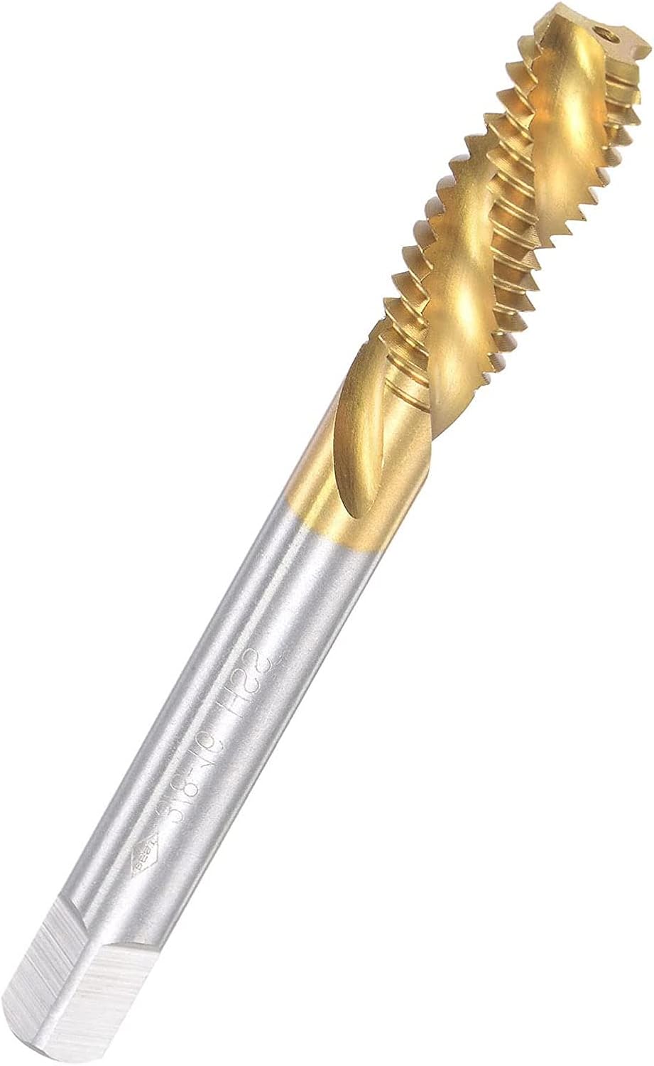 TOP-VIGOR Grifo de rosca de flauta en espiral – 38-16 UNC 3 flautas roscado roscado roscadores H2 Tolerancia, HSS titanio plateado rosca fresadora