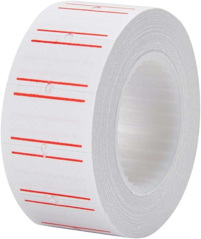 MFLABEL 12 Rollos 7200pcs Etiquetas Blancas Precio Pistola para Mx-5500