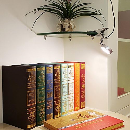 5W LED Mesa Lectura Luz Abrazadera Clip-on Lámpara Enchufe USB Fuente de Alimentación Mesita Regulable Acabado Plata
