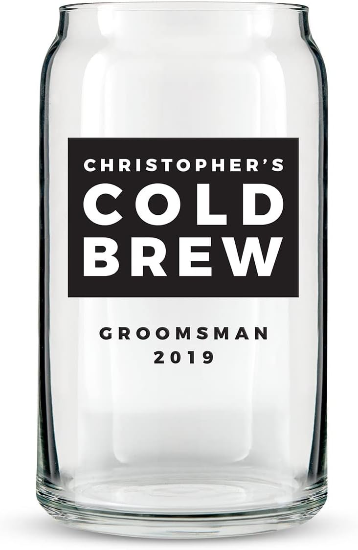 WEDDINGSTAR Vaso de cerveza personalizado en forma de lata de 16 oz – Impresión en frío