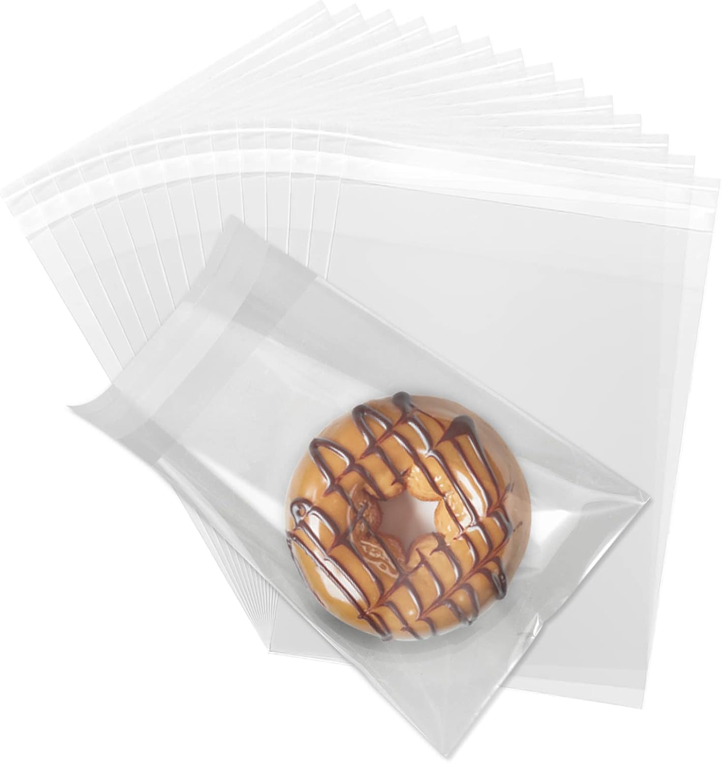 400 bolsas de celofán autosellantes  Envolturas individuales de galletas autoadhesivas de 4 x 6 pulgadas, bolsas de celofán selladas, bolsas de