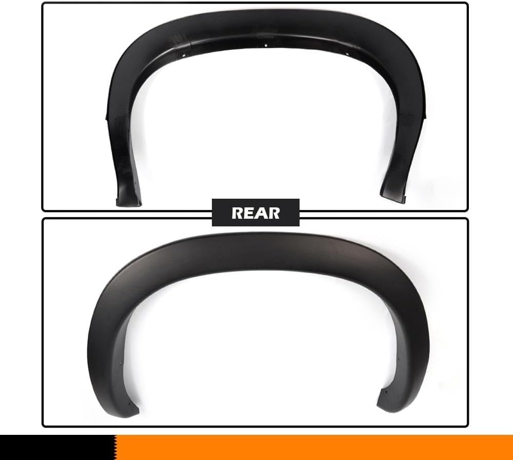 CROSSDESIGN 4 fundas de rueda de guardabarros texturizadas, estilo de fábrica, compatible con Dodge Ram 15002003-2009 Ram 2500 3500 2002-2008 (no