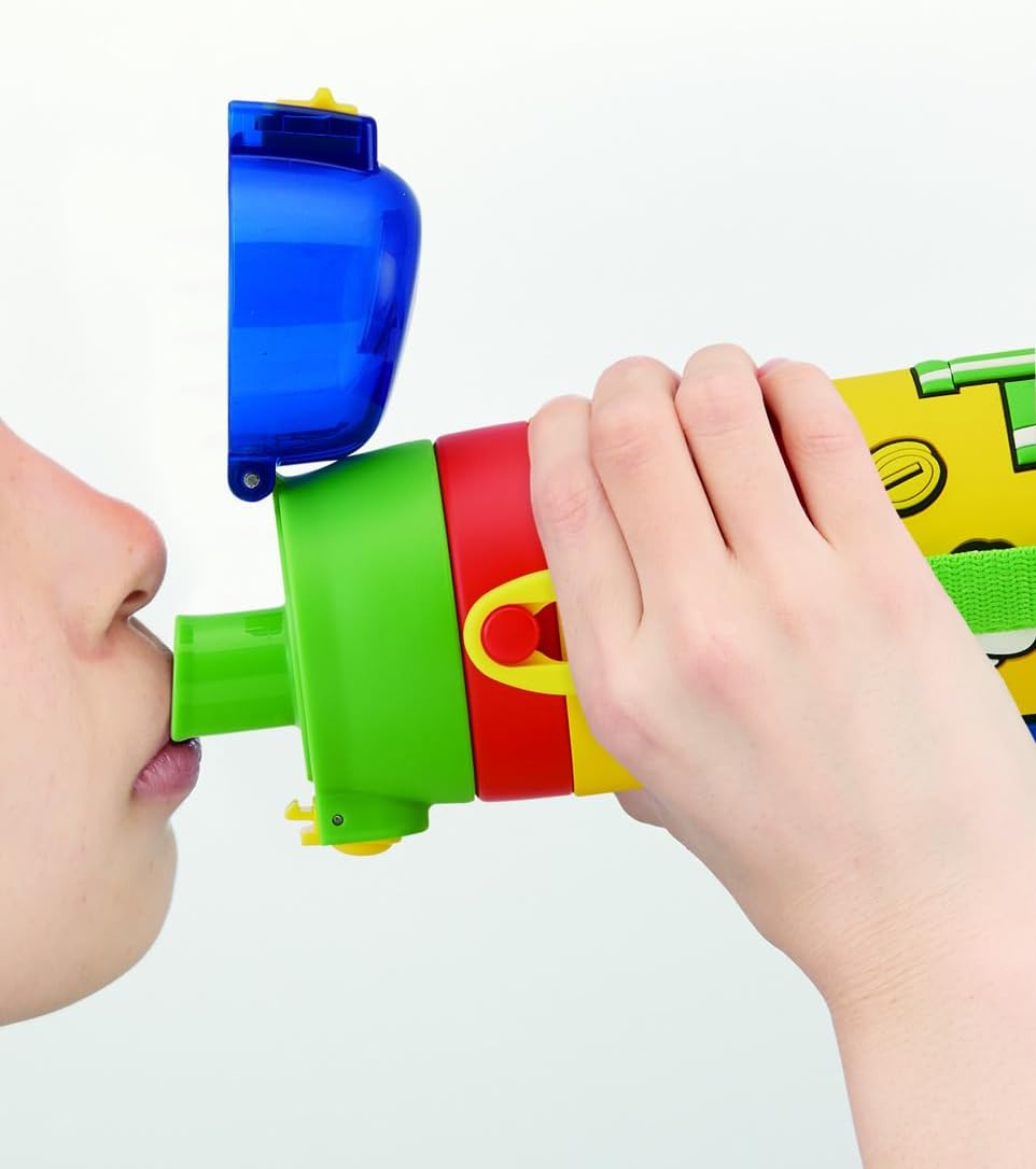 Skater SDPV5_489037 – Botella de agua para niños, bebida directa, 3D, Super Mario, diámetro 3.0 x altura 9.4 pulgadas (2.992 x 9.370in), 16.9 onzas