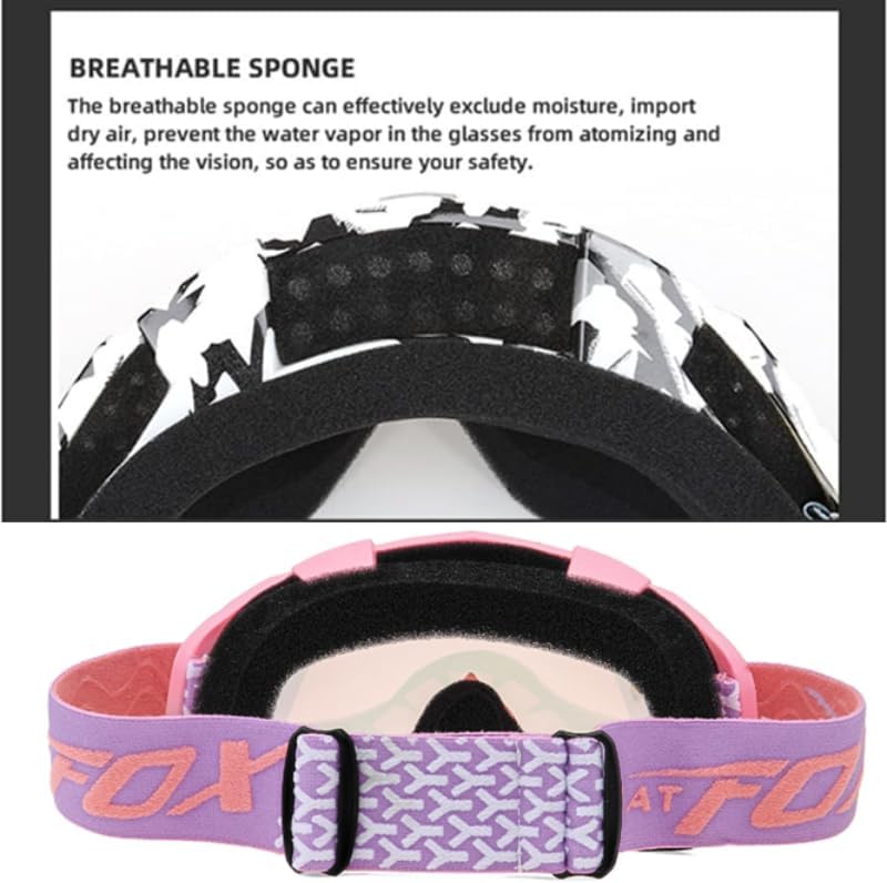 Zsling Gafas de motocross OTG para hombres, mujeres, jóvenes, gafas de motocross OTG, anti rayos UV, resistentes al viento, para cuatrimoto,