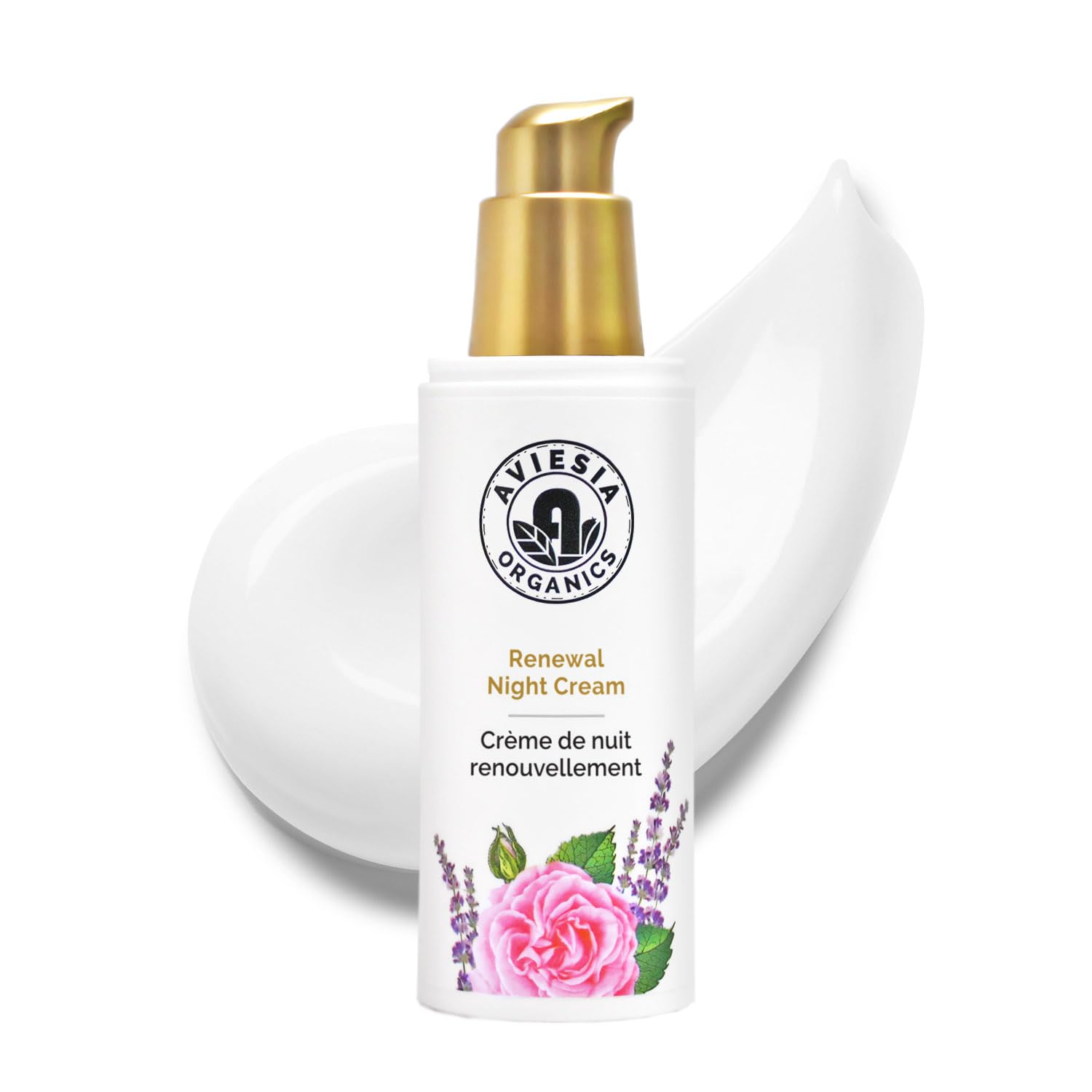 Crema de noche de renovación – Certificado USDA — Certificado USDA, sin alcohol. Sin parabenos. Sin fenoxietanol. Sin fragancia artificial.
