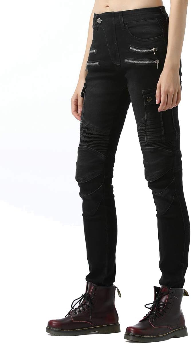 Pantalones de motociclista para mujer, pantalones de protección para ciclismo