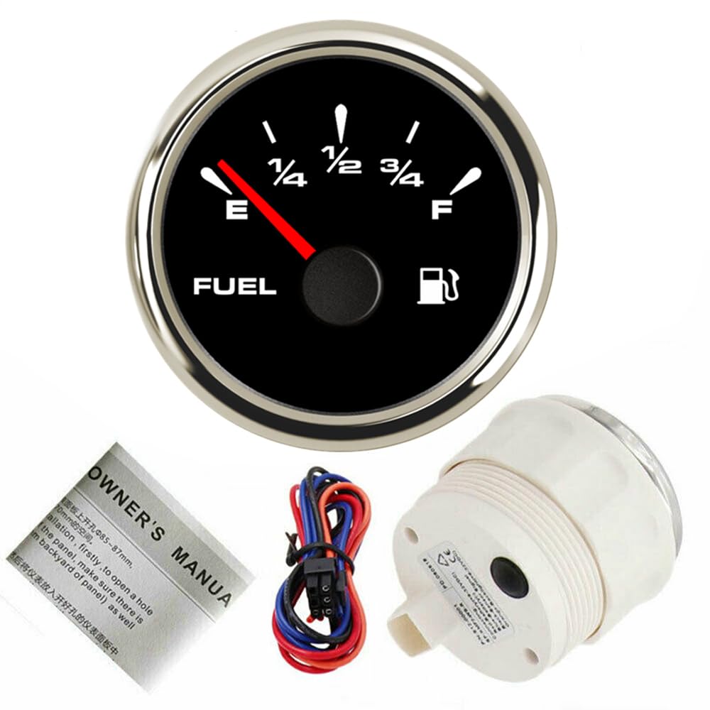 Indicador de nivel de combustible impermeable 2.047 in IP67 7-Color LED 0-90ohms 10-180ohms 73-10ohms 0-190ohms 240-33ohms Anti-vibración