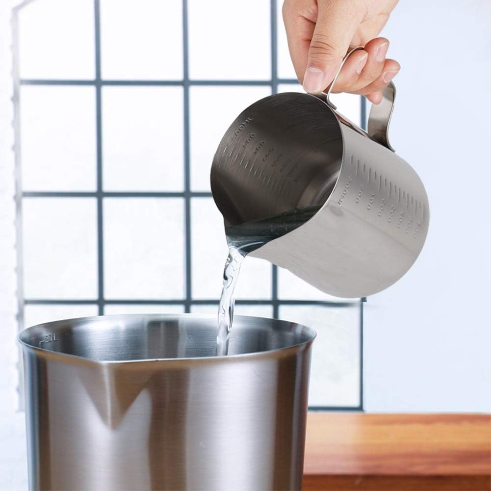 Jarra de leche de 34 onzas33.8 fl oz, jarra de espuma de leche, espumador de leche, jarra de leche para café, taza de vaporizador, taza de café de