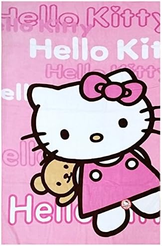 Hello Kitty Toalla de playa 28″ X 58″ 100% algodón ducha de baño rosa