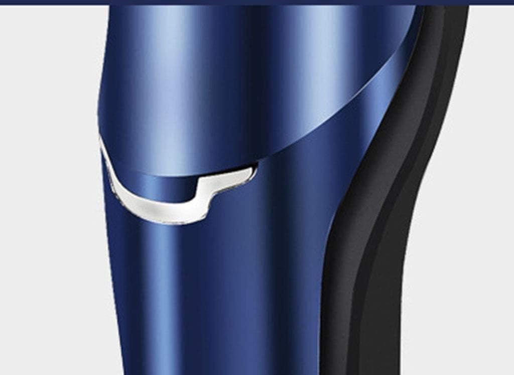 KouRy Maquinilla de afeitar eléctrica multifuncional, afeitadora eléctrica azul para hombres húmeda e impermeable, maquinilla de afeitar eléctrica