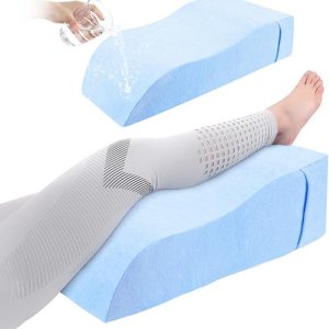 Almohada de cuña de elevación de una sola pierna, almohada de pierna poscirugía, impermeable (poliéster+TPU), almohada elevada para reposapiés para Almohada de cuña de elevación de una sola pierna, almohada de pierna poscirugía, impermeable (poliéster+TPU), almohada elevada para reposapiés para