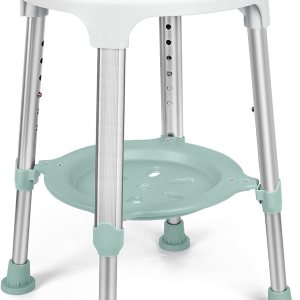 LEACHOI Silla de ducha para ducha interior, taburetes de ducha giratorios de 350 libras, silla de bañera ajustable y taburete de baño con bandeja de LEACHOI Silla de ducha para ducha interior, taburetes de ducha giratorios de 350 libras, silla de bañera ajustable y taburete de baño con bandeja de