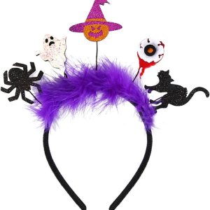 ZEYER Diademas de Halloween a la moda de telaraña, lindo ojo, cabeza de calabaza, calavera y gato, accesorios para el cabello para mujeres y niños, ZEYER Diademas de Halloween a la moda de telaraña, lindo ojo, cabeza de calabaza, calavera y gato, accesorios para el cabello para mujeres y niños,