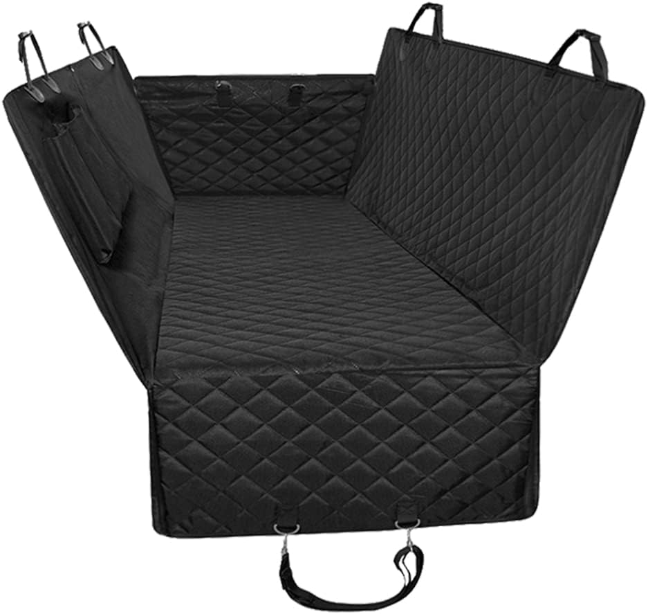 Honest – Fundas acolchadas de lujo para asiento de coche con solapa lateral para mascotas, para automóviles, camiones y SUV, funda impermeable y