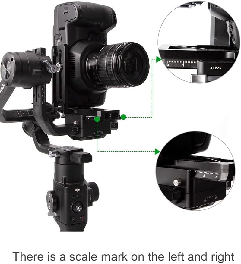 Soporte L con placa de liberación rápida para DJI Ronin S Gimbal Disparo Vertical Sony A7 A6400
