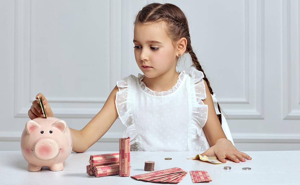 Sumerfnt Penny Coin Wrappers Penny Sleeves Flat Penny Rolls Wrappers Envolturas 100 unidades