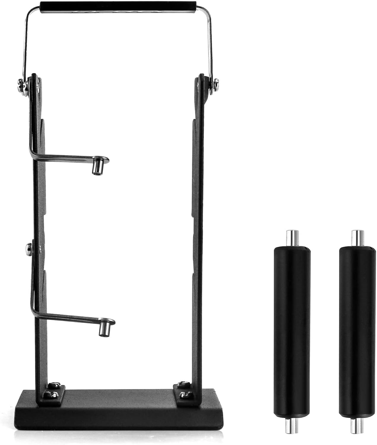 QWORK Soporte de carrete de soldadura de carrete de soldadura doble, Dispensador de carrete de soporte de rollo ajustable, Herramienta de soldadura