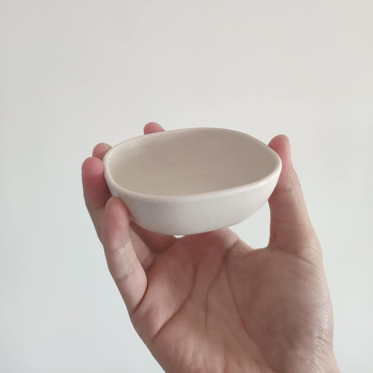 Lomoker Cuencos de fibra de bambú de 4.5 onzas, cuencos pequeños de postre de 3.75 pulgadas, cuencos de aperitivos, cuencos de preparación, tazas de