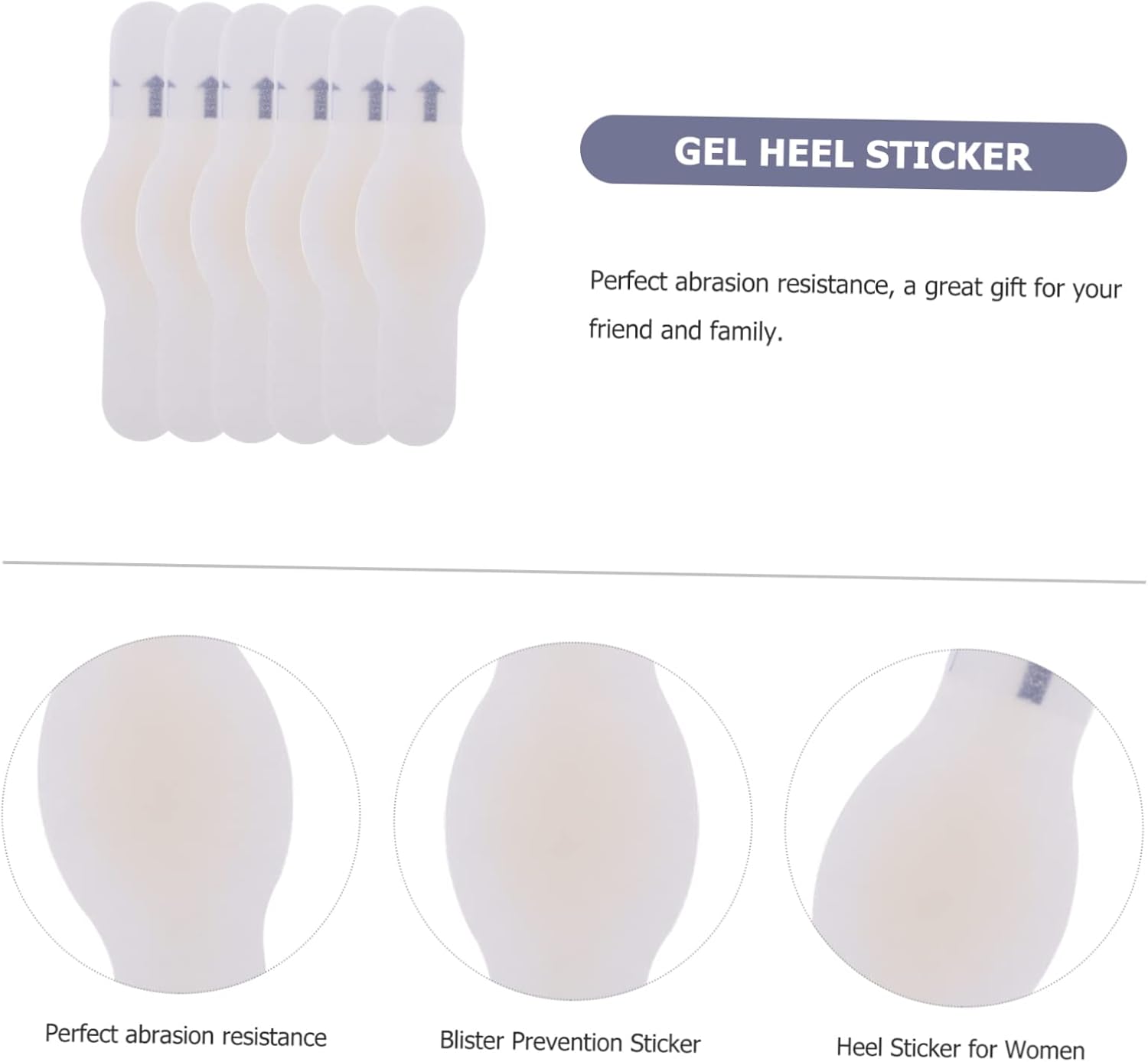 HEALLILY 20 calcomanías de ampolla líquida para talones para mujeres, vendajes de silicona antidesgaste para talón para ampollas de talón, adhesivo