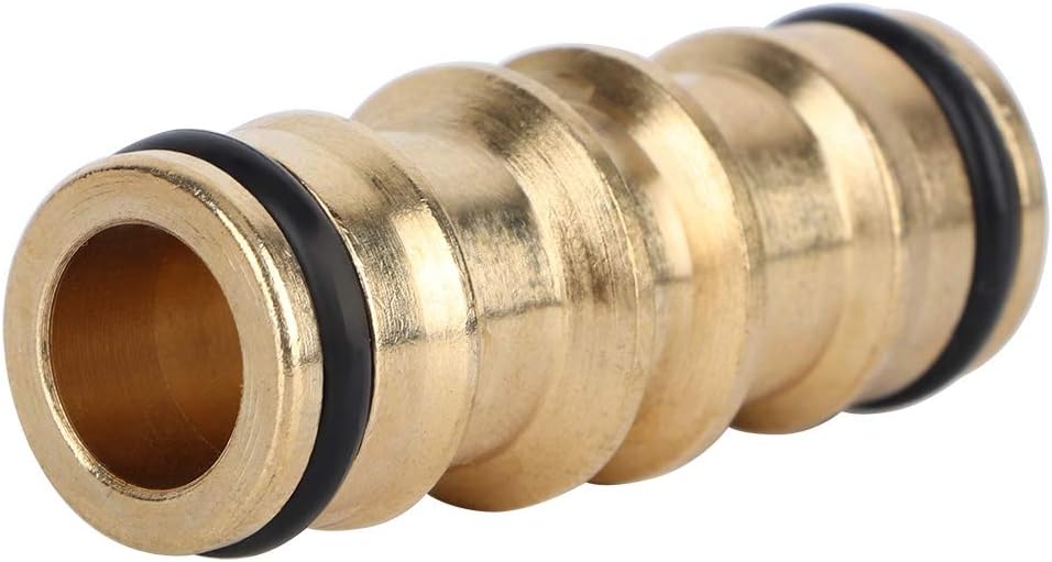 TOPINCN Conector de manguera Conector de manguera de latón Adaptador de tubería de agua de jardín roscado Montaje Riego de jardín