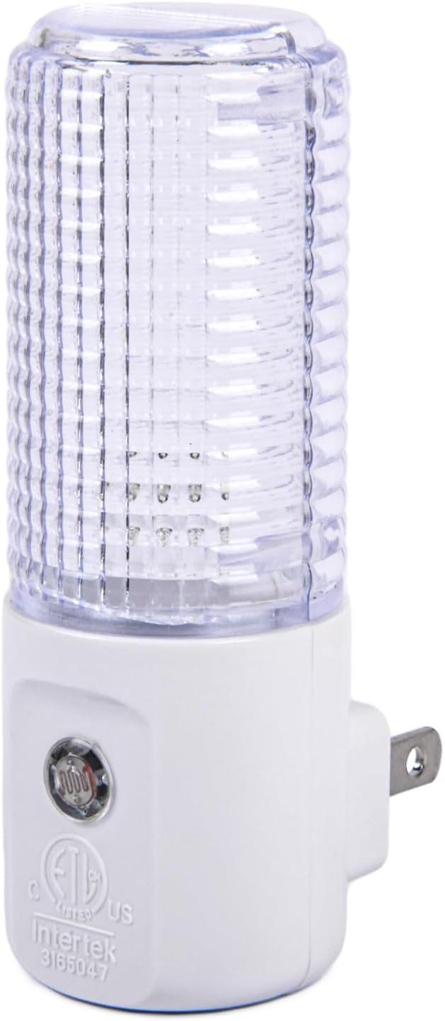Kingman Luz nocturna automática LED enchufe de pared con luz ambiental sensor de atardecer a amanecer (paquete de 1)