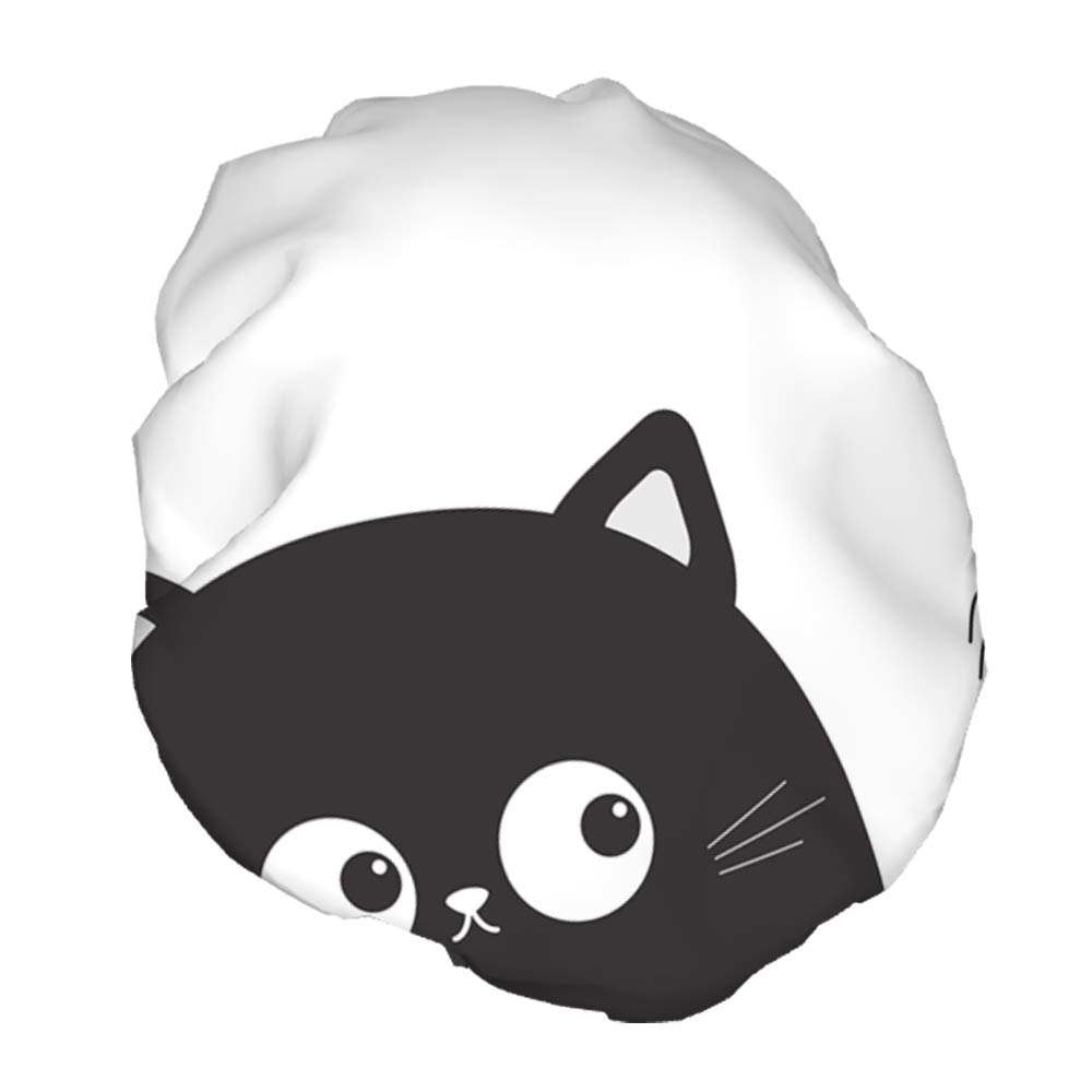 Swono Gorro de ducha para gatos, divertido color negro, con aspecto de araña, impermeable, de doble capa, perfecto para todas las longitudes y