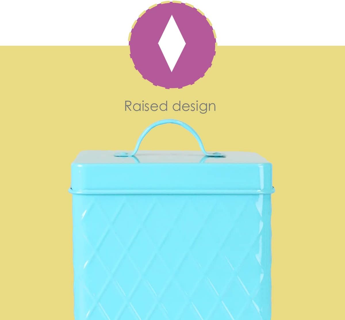 Home Basics – Caja de almacenamiento de alimentos para cocina, Turquoise