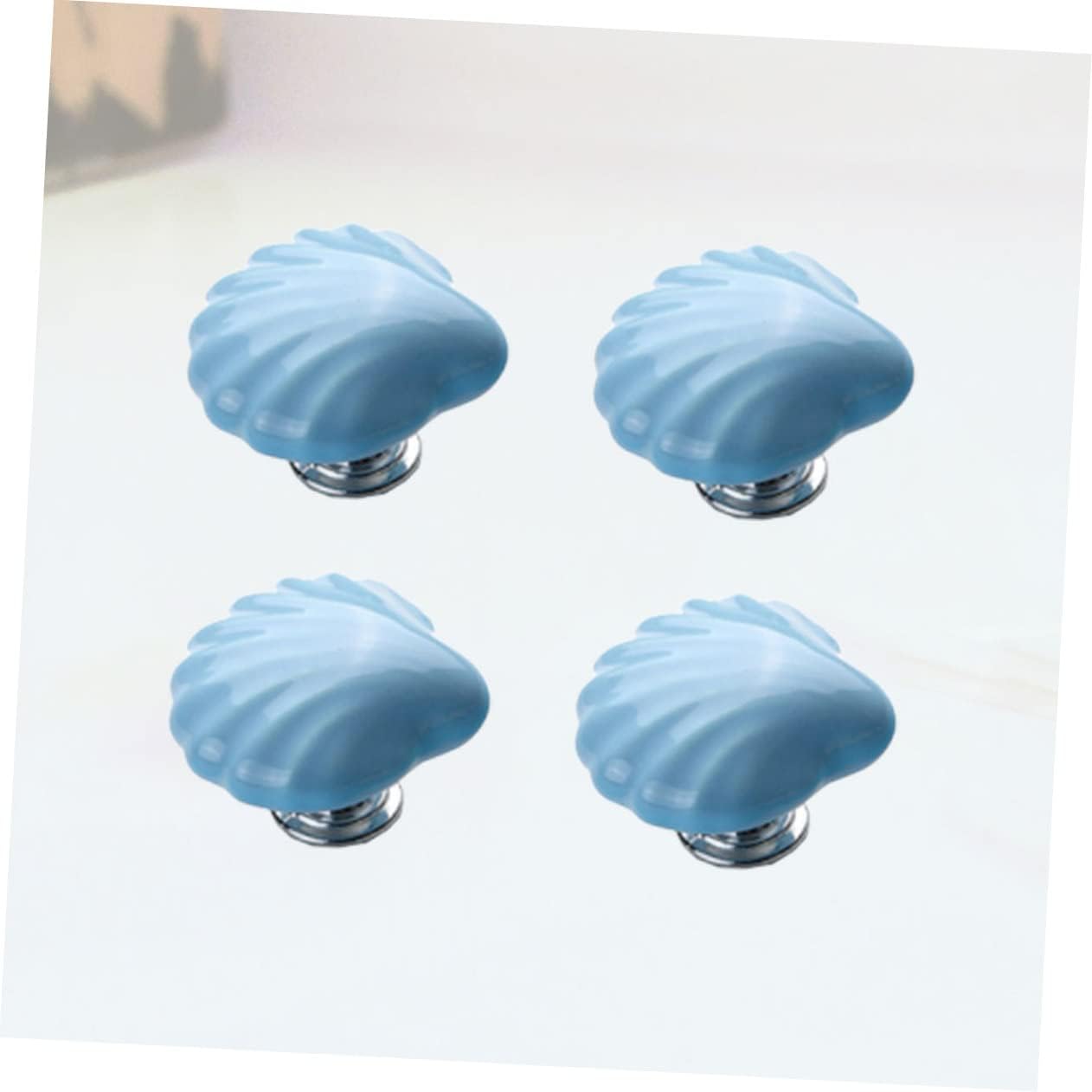 Veemoon 4 pomos para puerta de armario, tiradores de tocador, pomos de puerta de gabinete, pomos de porcelana para cajones, pomos costeros,